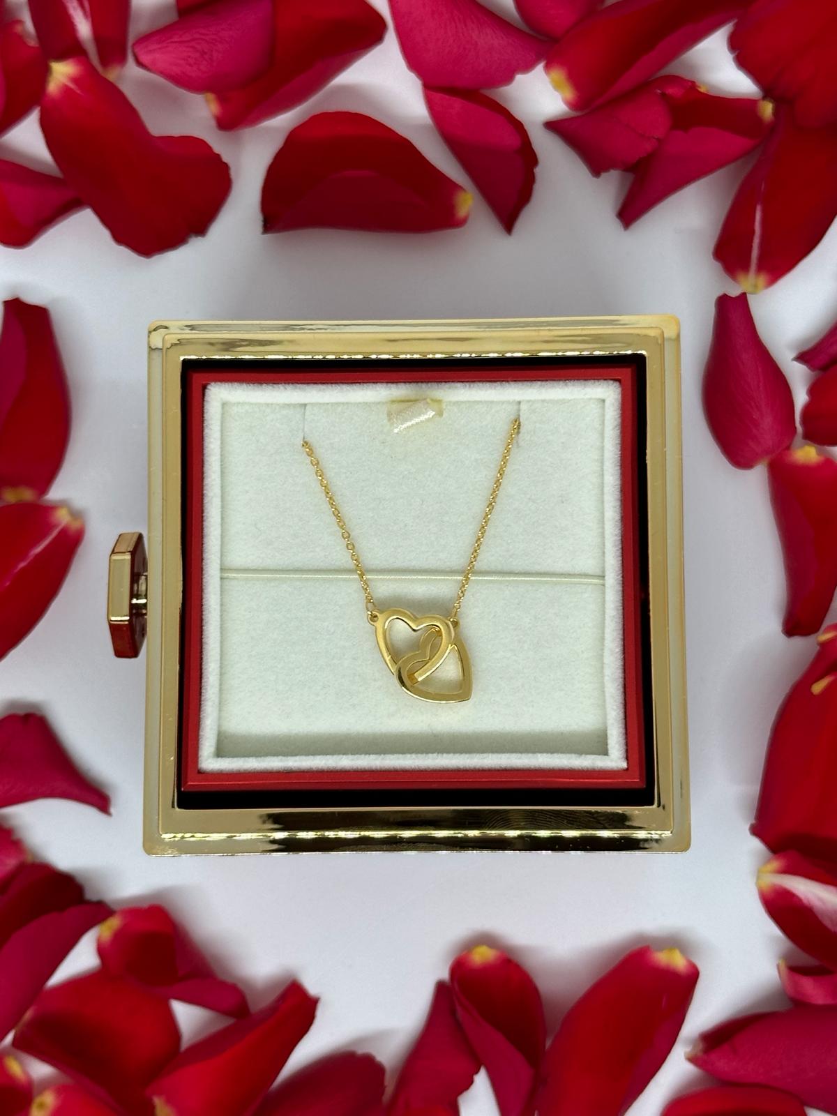 Rose Giftbox With Necklace, Red box