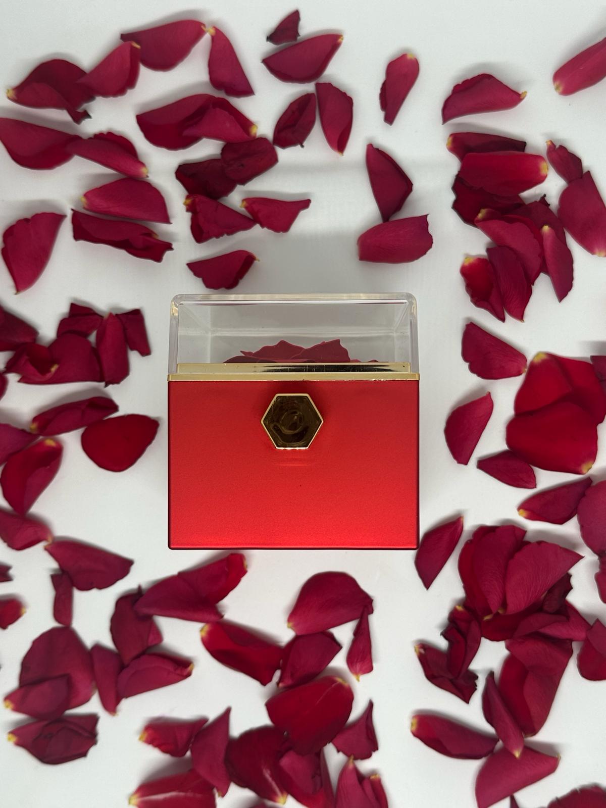 Rose Giftbox With Necklace, Red box