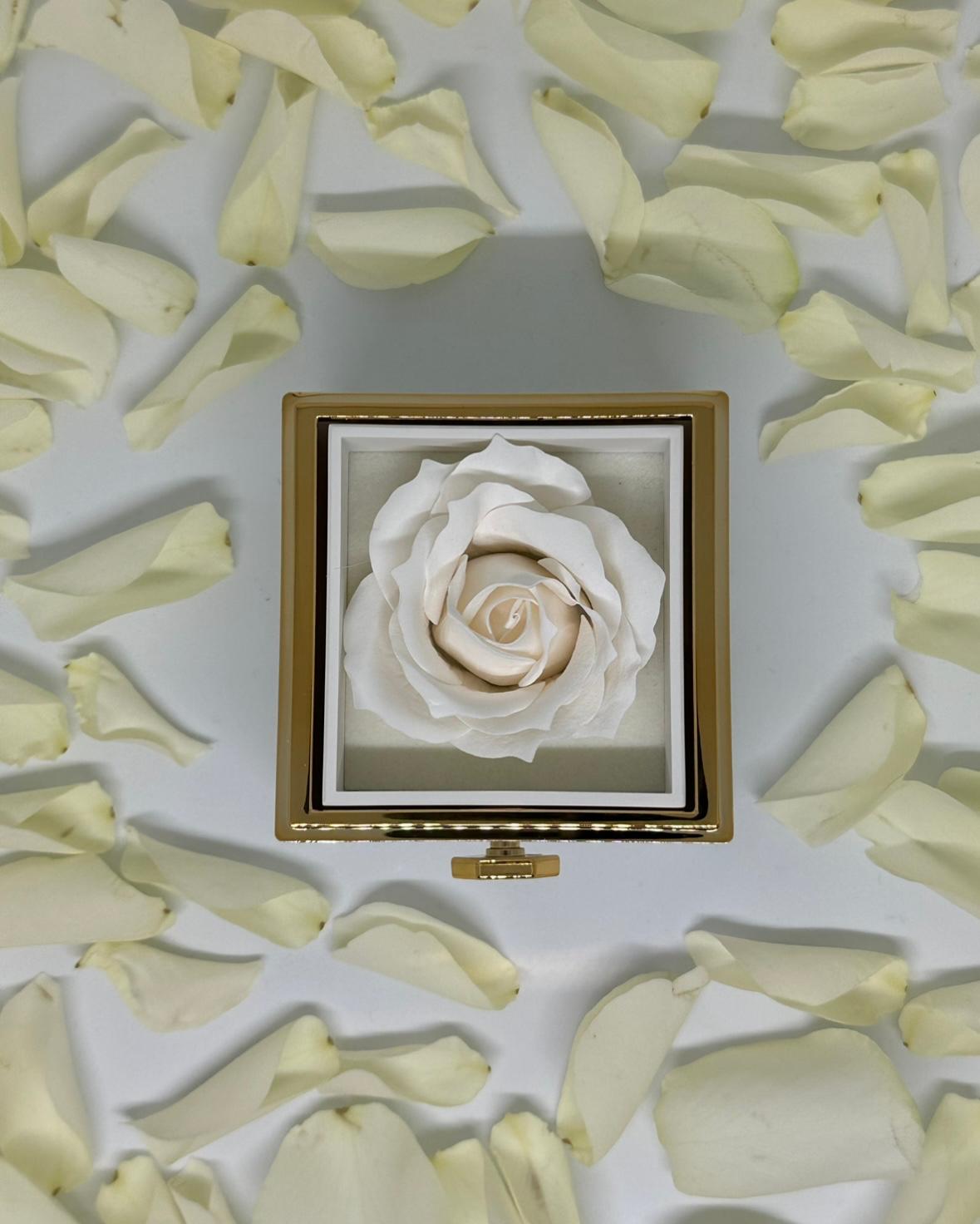 Rose Giftbox With Necklace, White box