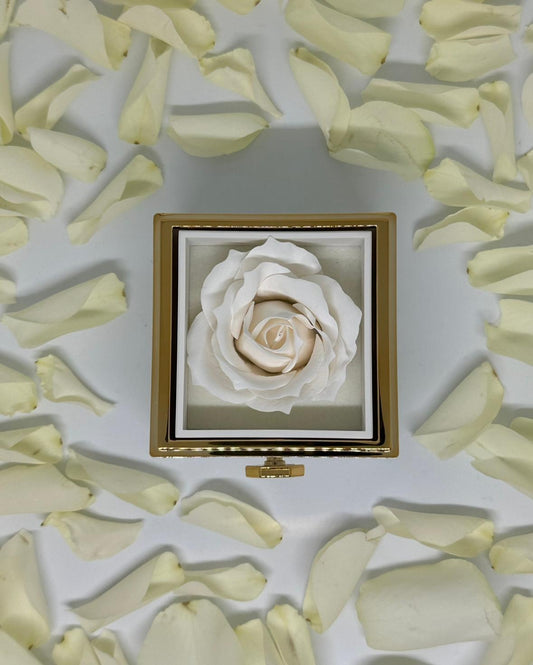Rose Giftbox With Necklace, White box